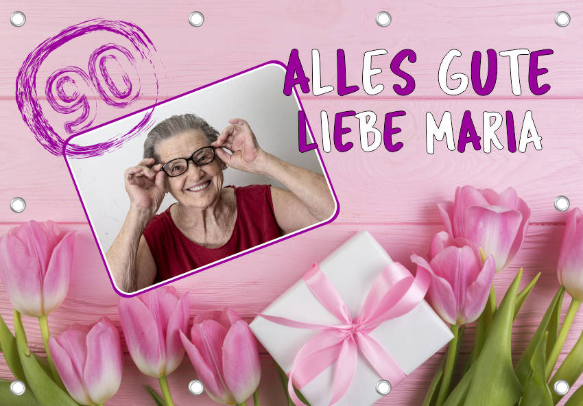 Geburtstagsbanner 90 selbst gestalten online