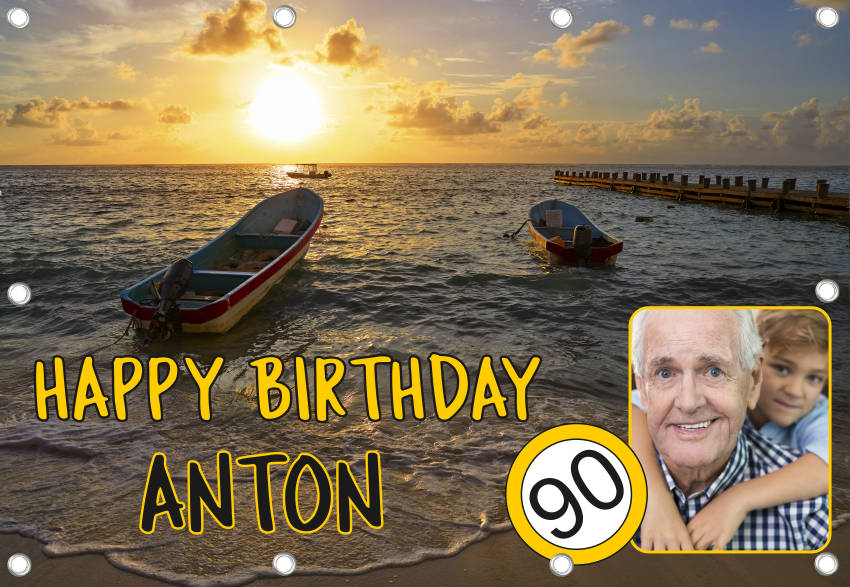 Geburtstagsbanner 90 selbst gestalten online