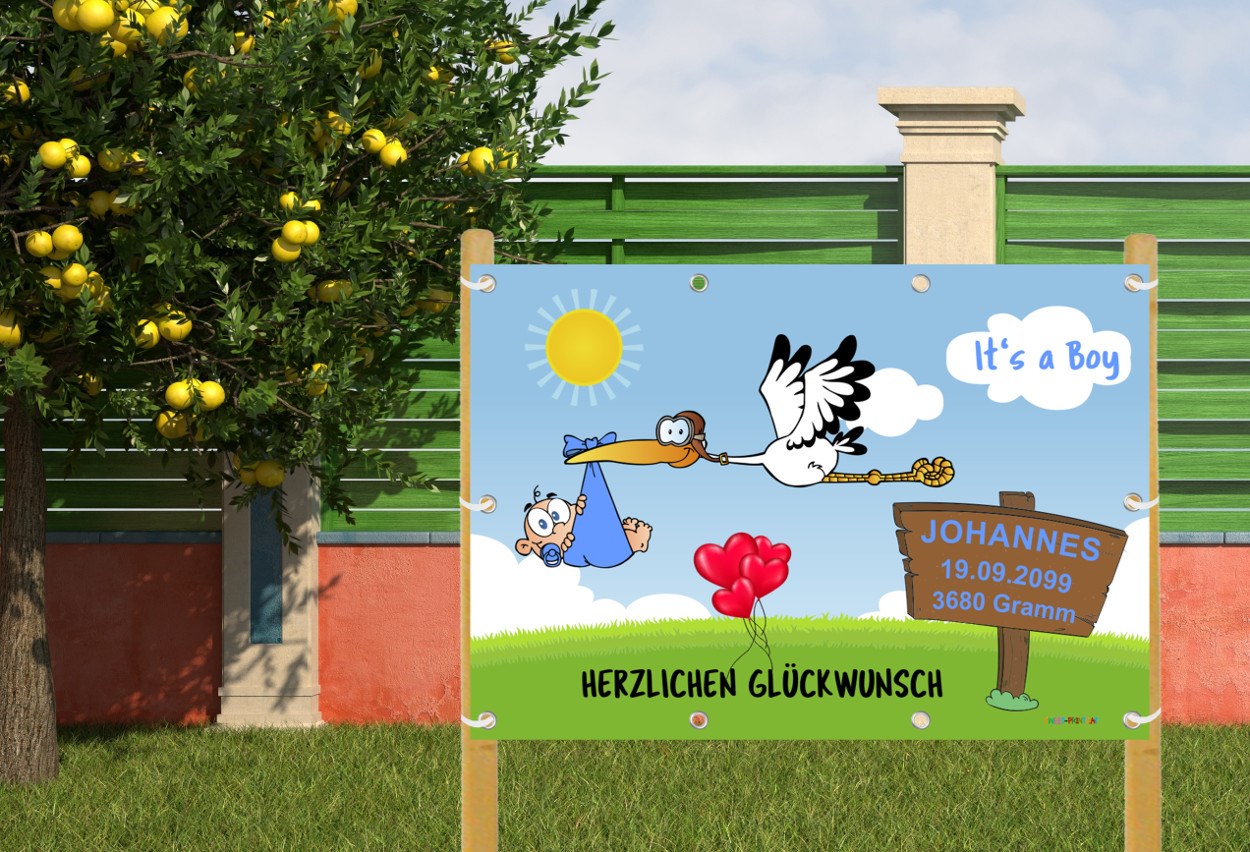 banner-zur-geburt-mit-baby-jungen-und-babystorch-klapperstorch