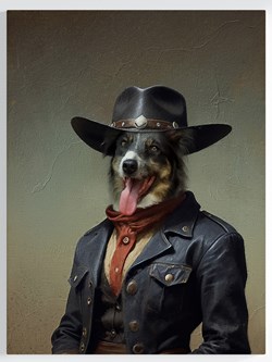 Royales Portrait - Wildwest Stil