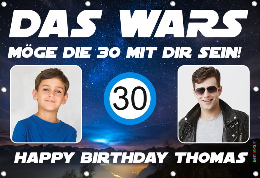 Banner Geburtstag mit Fotos