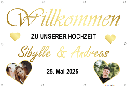 Hochzeitsbanner - Banner für Hochzeit - Banner mit Fotos