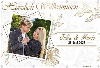 Hochzeitsbanner - Banner für Hochzeit - Banner mit Foto