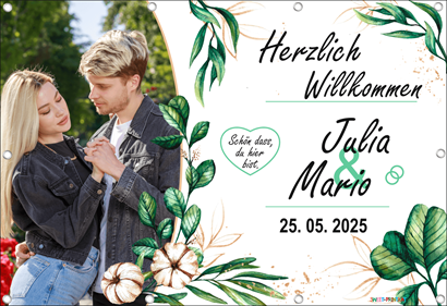 Hochzeitsbanner - Banner für Hochzeit - Banner mit Foto