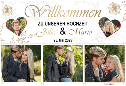 Hochzeitsbanner - Banner für Hochzeit - Banner mit Fotos