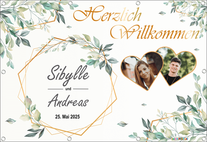 Hochzeitsbanner - Banner für Hochzeit - Banner mit Fotos
