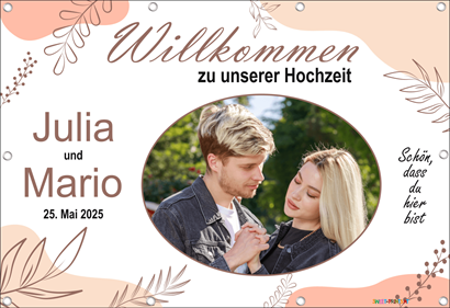 Hochzeitsbanner - Banner für Hochzeit - Banner mit Foto