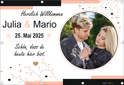 Hochzeitsbanner - Banner für Hochzeit - Banner mit Foto