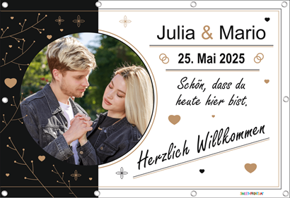 Hochzeitsbanner - Banner für Hochzeit - Banner mit Foto