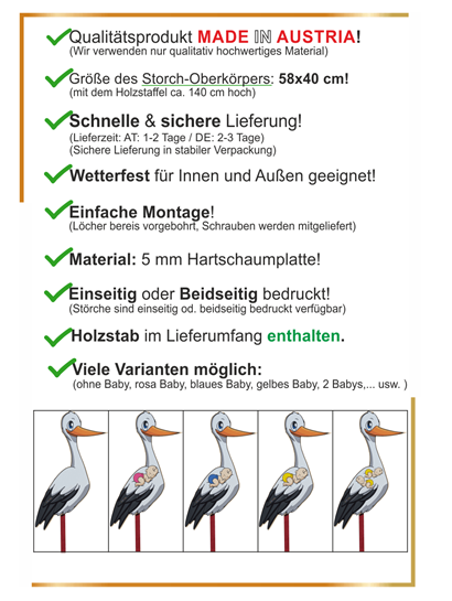 Infos zu unserem Babystorch: