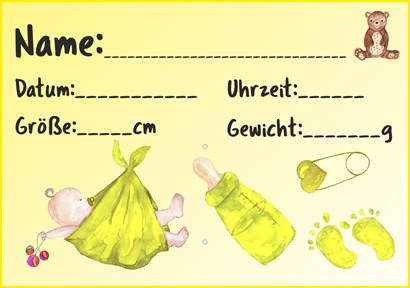 Beschriftungstafel Neutral GELB