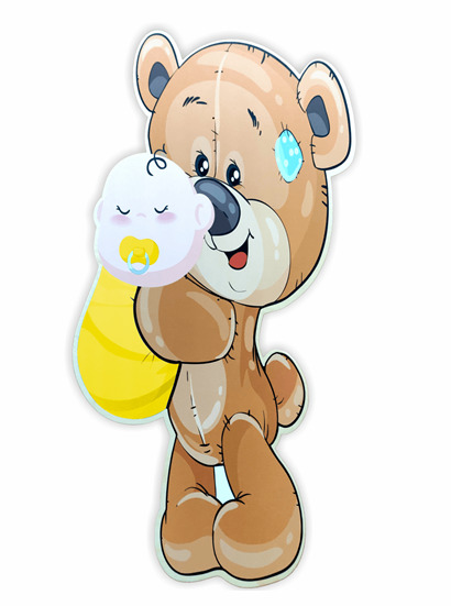 Baby-Bär mit neutralem Baby / Baby-Storch Alternative