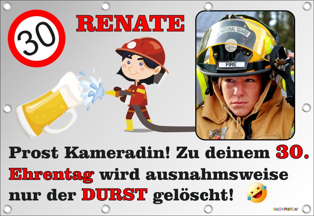 Geburtstagsbanner - Feuerwehr Prost
