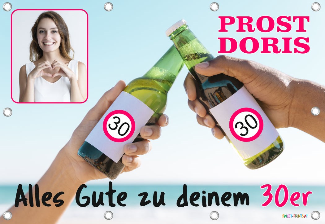 Foto Banner zum Geburtstag - Prost, Bier