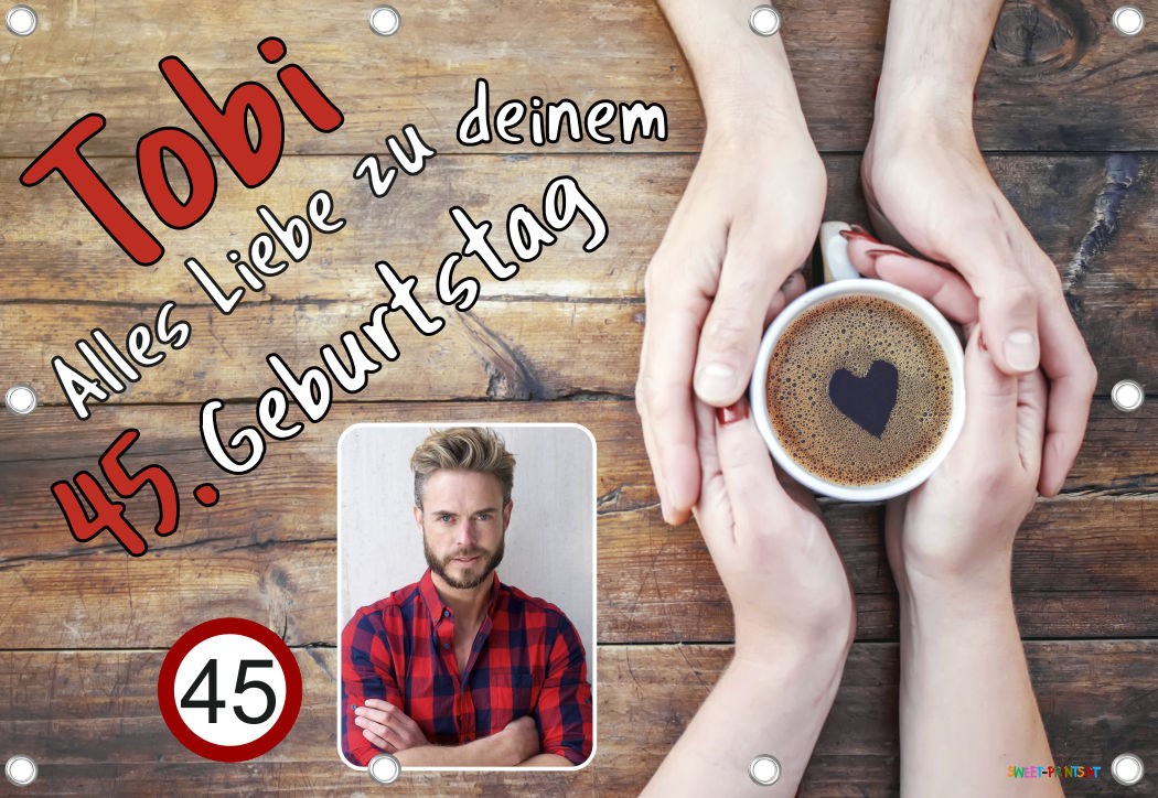 XXL Geburtstagsbanner - Kaffee