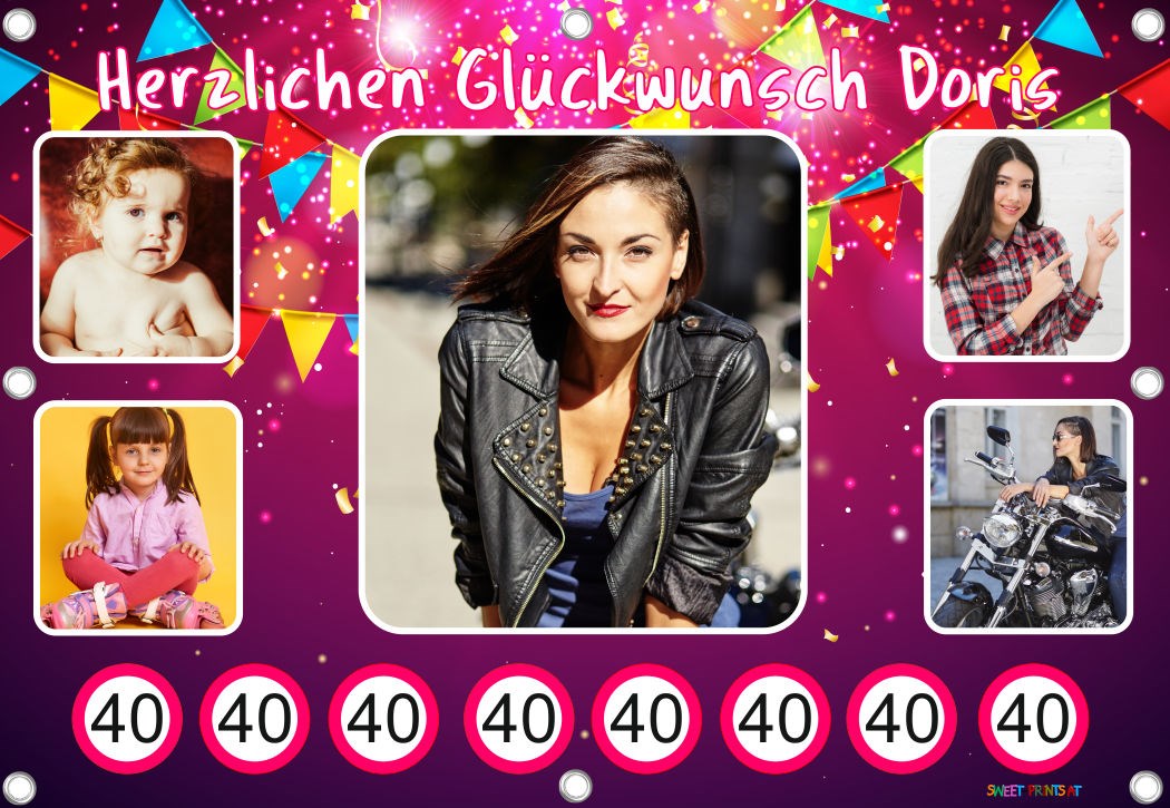 Foto Banner zum Geburtstag - Fotocollage