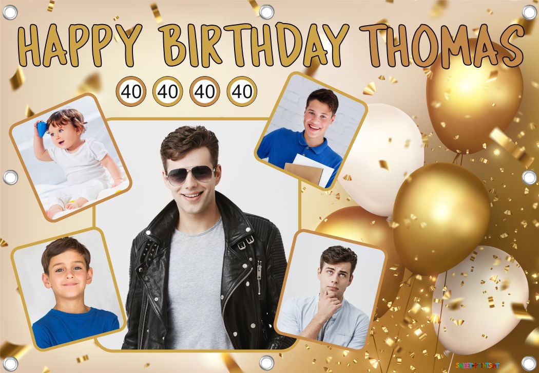 Foto Geburtstagsbanner - Fotocollage