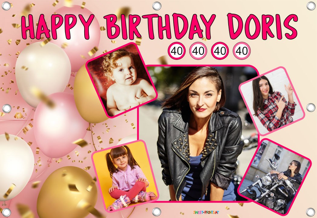 Foto Banner zum Geburtstag - Fotocollage