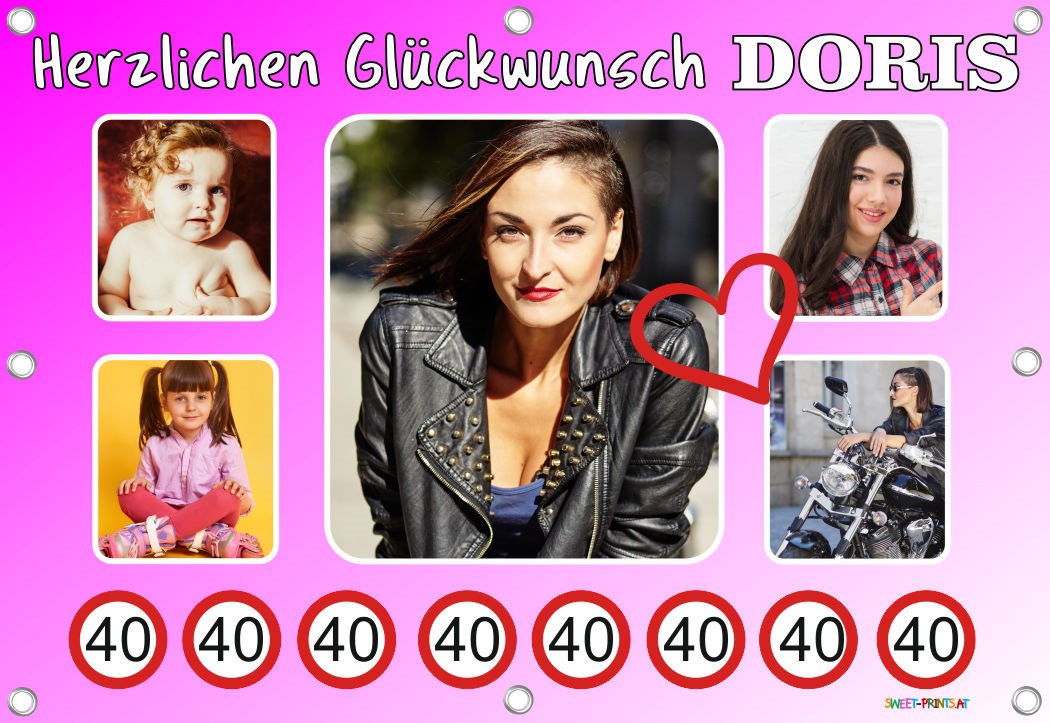 Foto Banner zum Geburtstag - Fotocollage