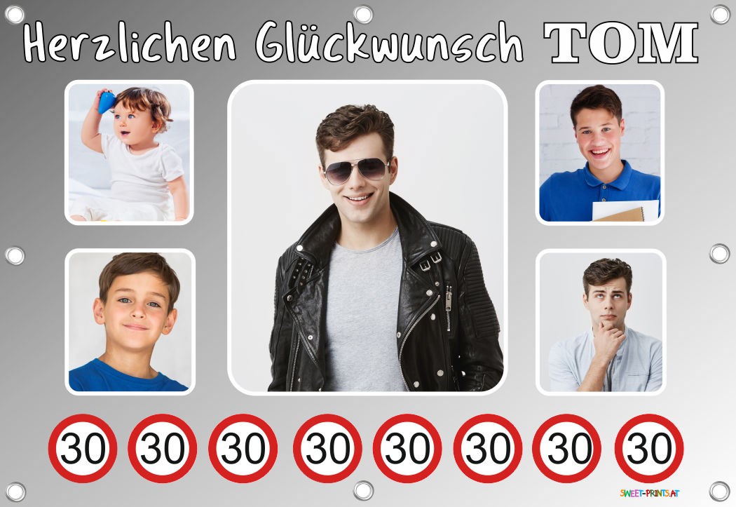 Foto Geburtstagsbanner - Fotocollage