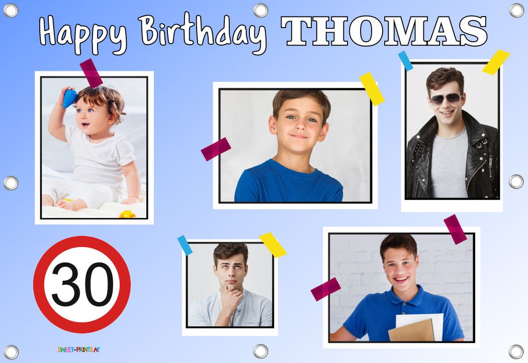 Foto Geburtstagsbanner - Fotocollage