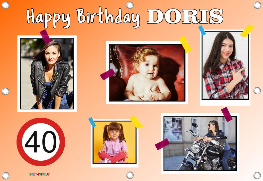 Foto Banner zum Geburtstag - Fotocollage