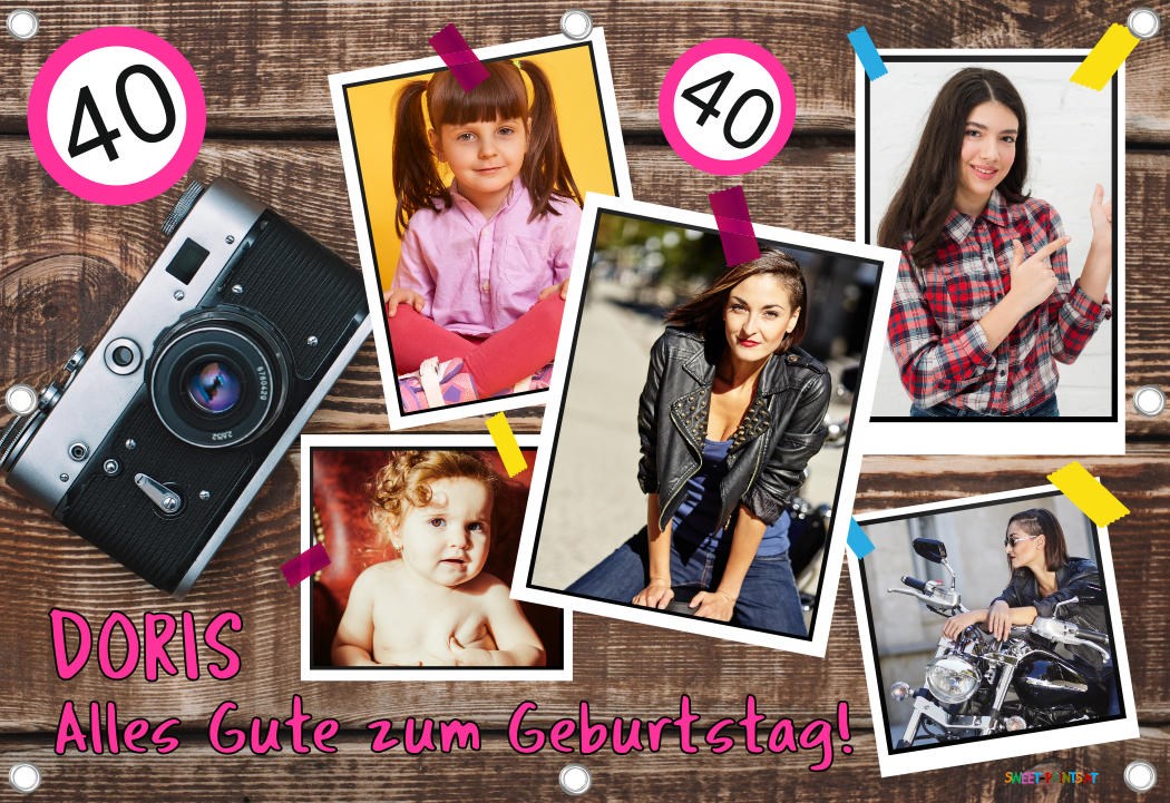 Foto Banner zum Geburtstag - Fotocollage