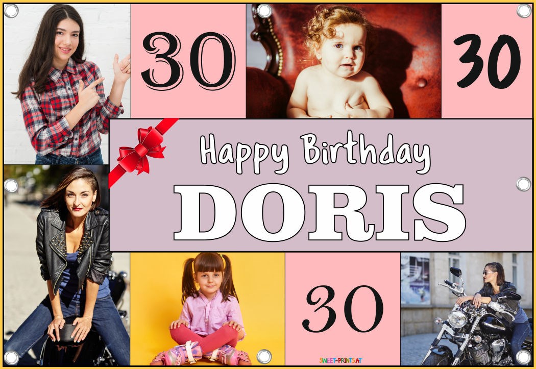 Foto Banner zum Geburtstag - Fotocollage