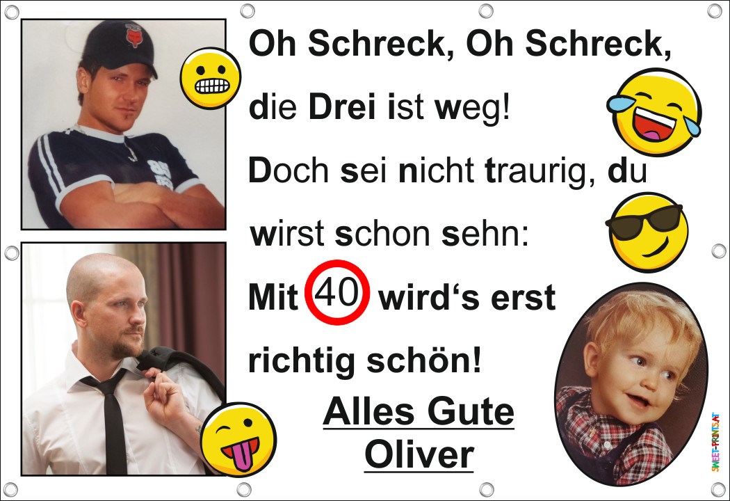 Banner Geburtstag mit Fotos