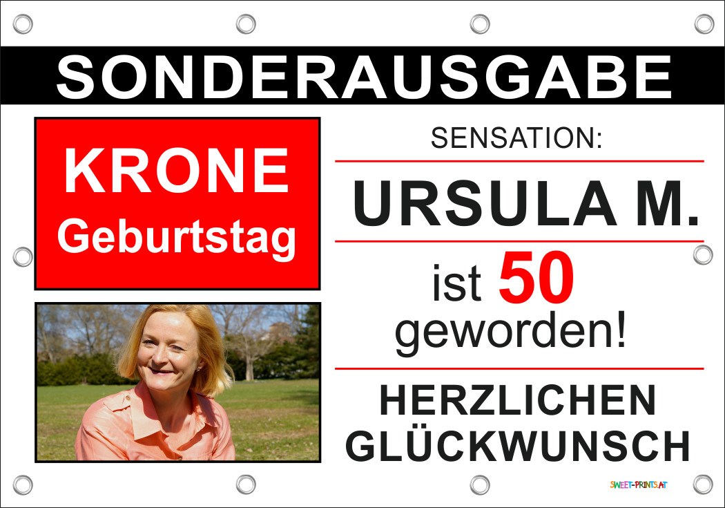 XXL Geburtstags-Banner zum runden oder halbrunden Geburtstag 