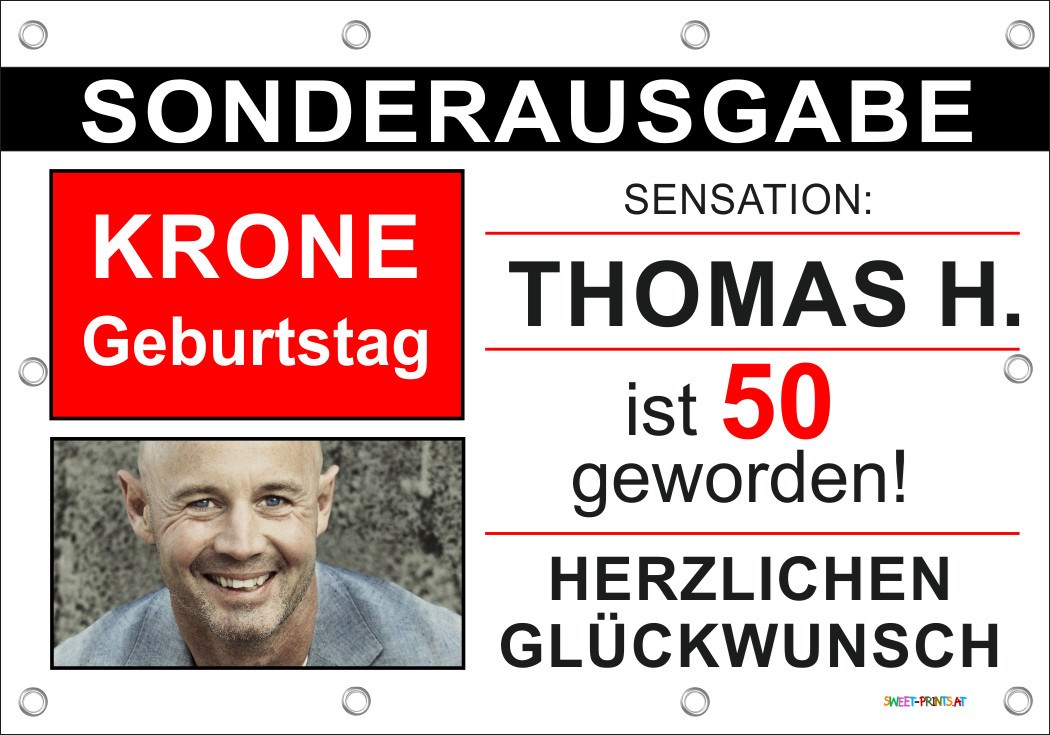 XXL Geburtstags-Banner zum runden oder halbrunden Geburtstag 