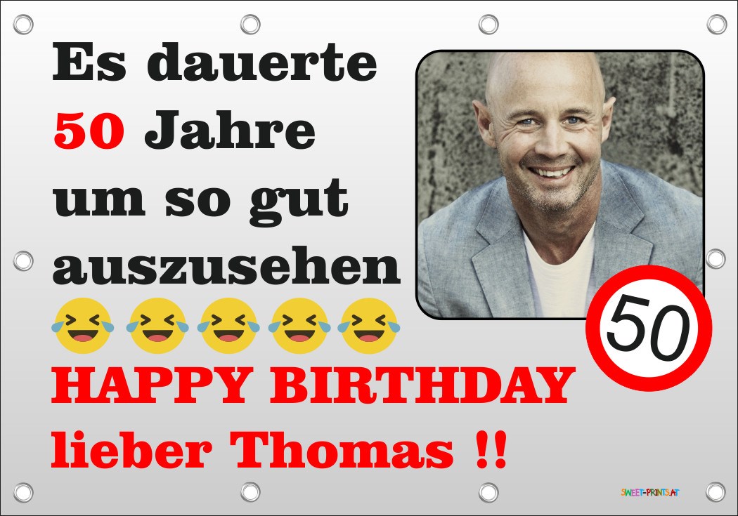 XXL Geburtstags-Banner zum runden oder halbrunden Geburtstag 