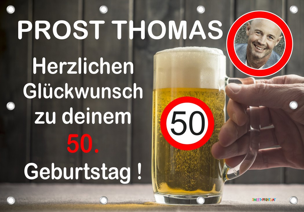 XXL Geburtstags-Banner zum runden oder halbrunden Geburtstag 