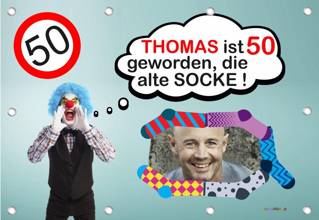 XXL Geburtstags-Banner zum runden oder halbrunden Geburtstag 