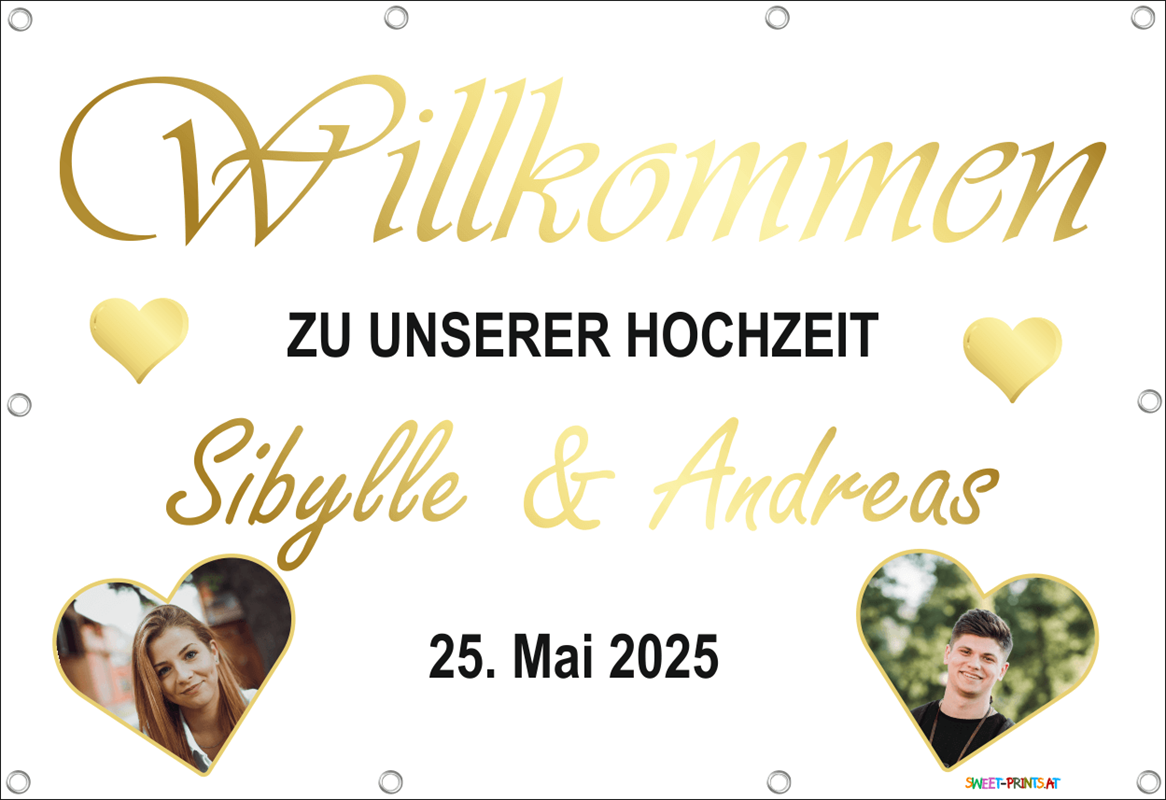 Hochzeitsbanner - Banner für Hochzeit - Banner mit Fotos