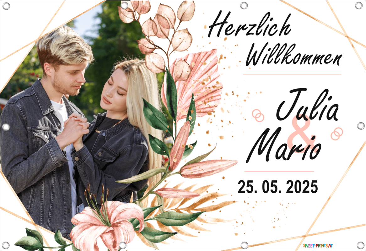 Hochzeitsbanner - Banner für Hochzeit - Banner mit Foto