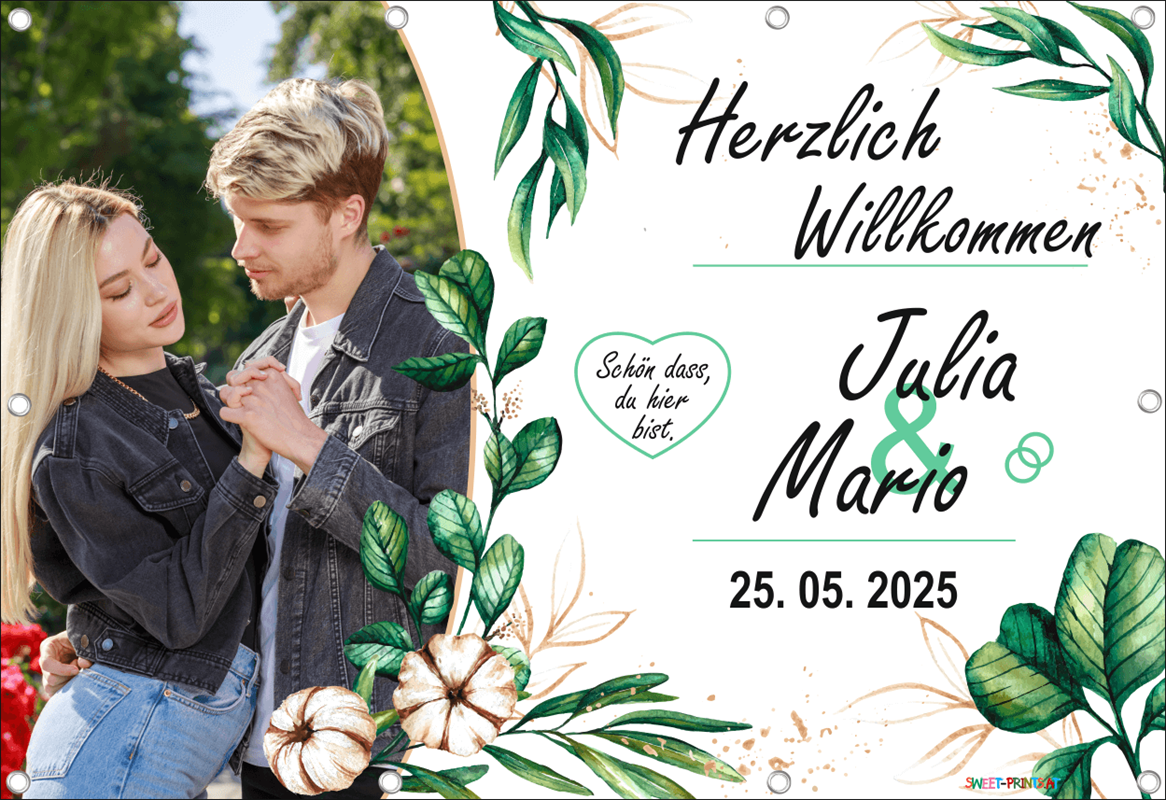 Hochzeitsbanner - Banner für Hochzeit - Banner mit Foto