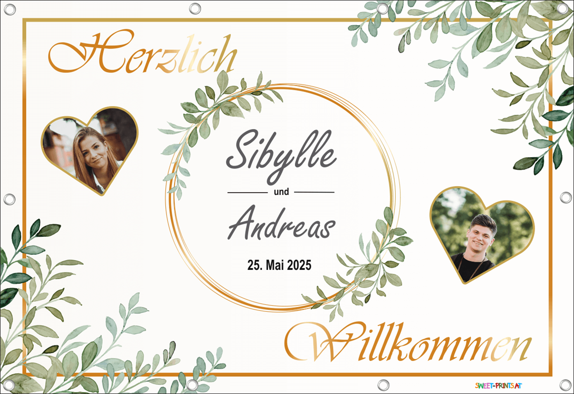 Hochzeitsbanner - Banner für Hochzeit - Banner mit Fotos