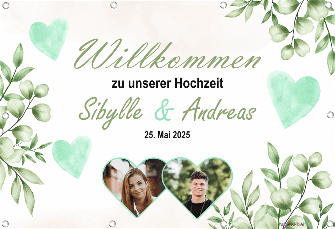 Hochzeitsbanner - Banner für Hochzeit - Banner mit Fotos