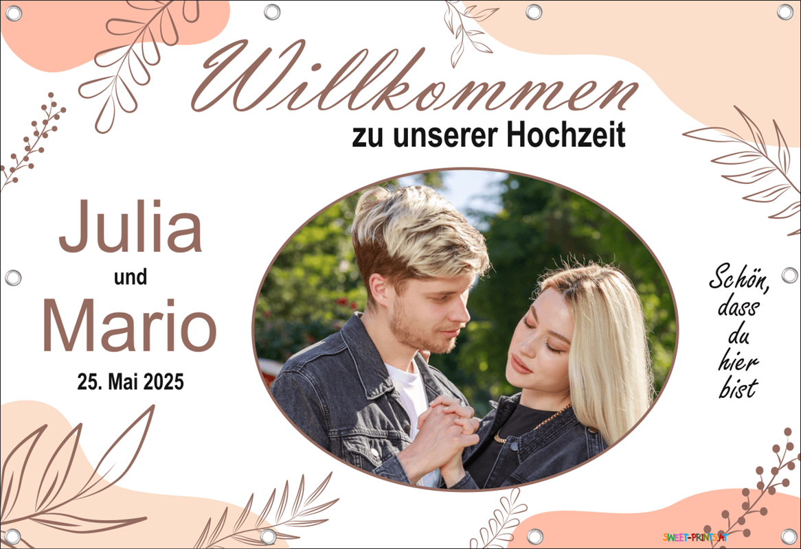 Hochzeitsbanner - Banner für Hochzeit - Banner mit Foto