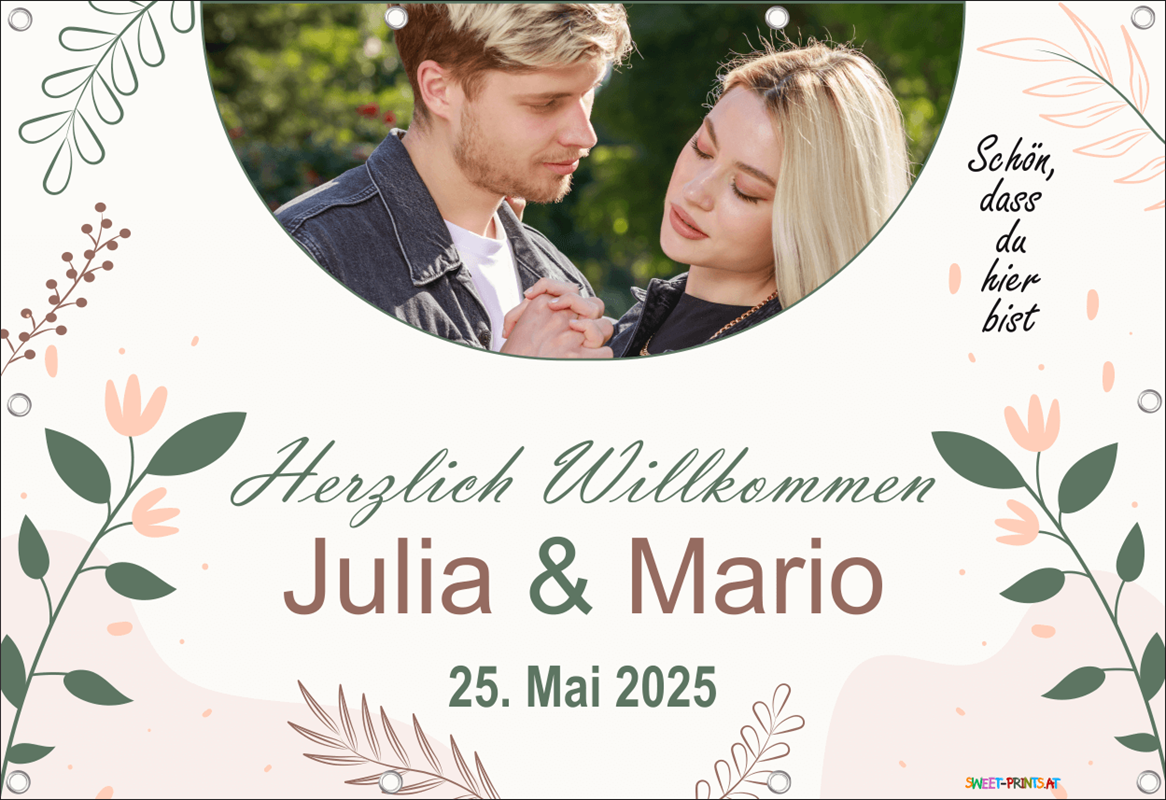 Hochzeitsbanner - Banner für Hochzeit - Banner mit Foto