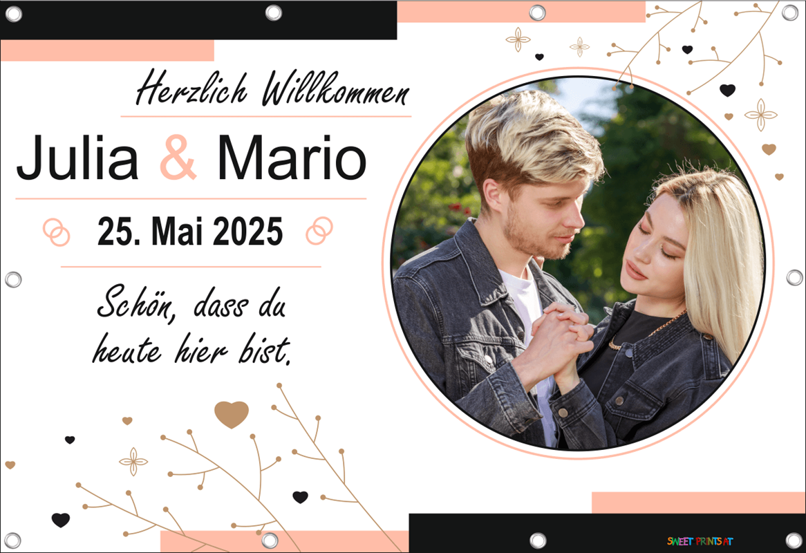 Hochzeitsbanner - Banner für Hochzeit - Banner mit Foto