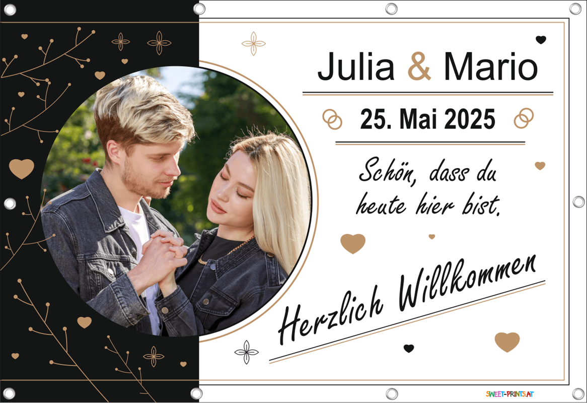 Hochzeitsbanner - Banner für Hochzeit - Banner mit Foto
