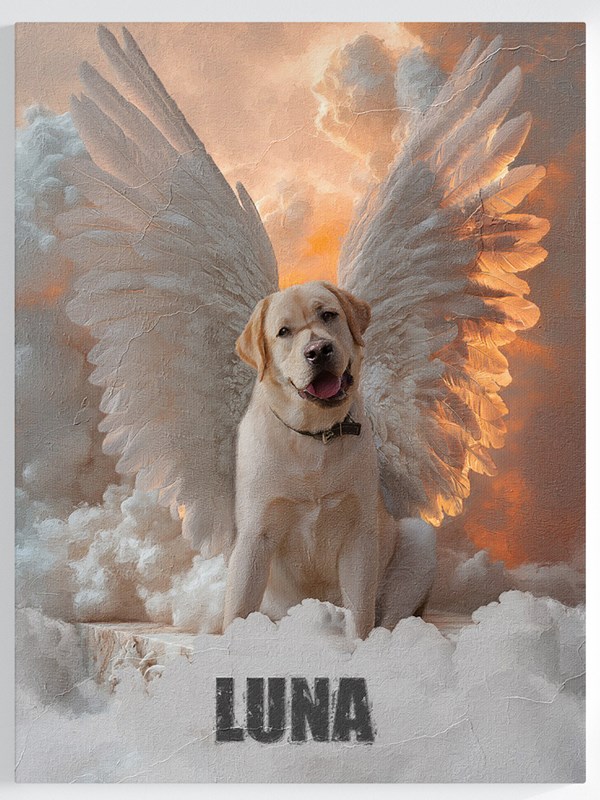 Hund mit Engelsflügel - Beispiel