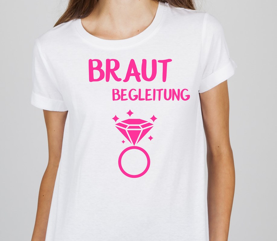 Polterabend T-Shirt fürs TEAM: Braut Begleitung