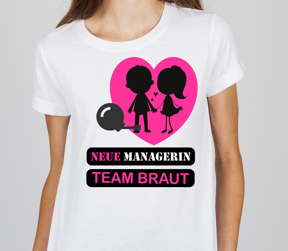 T-Shirt Polterabend fürs TEAM BRAUT: Neue Managerin