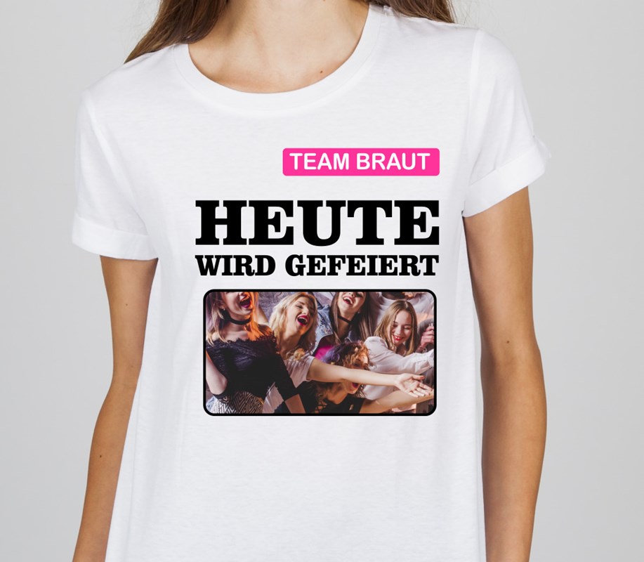 Polter T-Shirt fürs TEAM BRAUT: Heute wird gefeiert