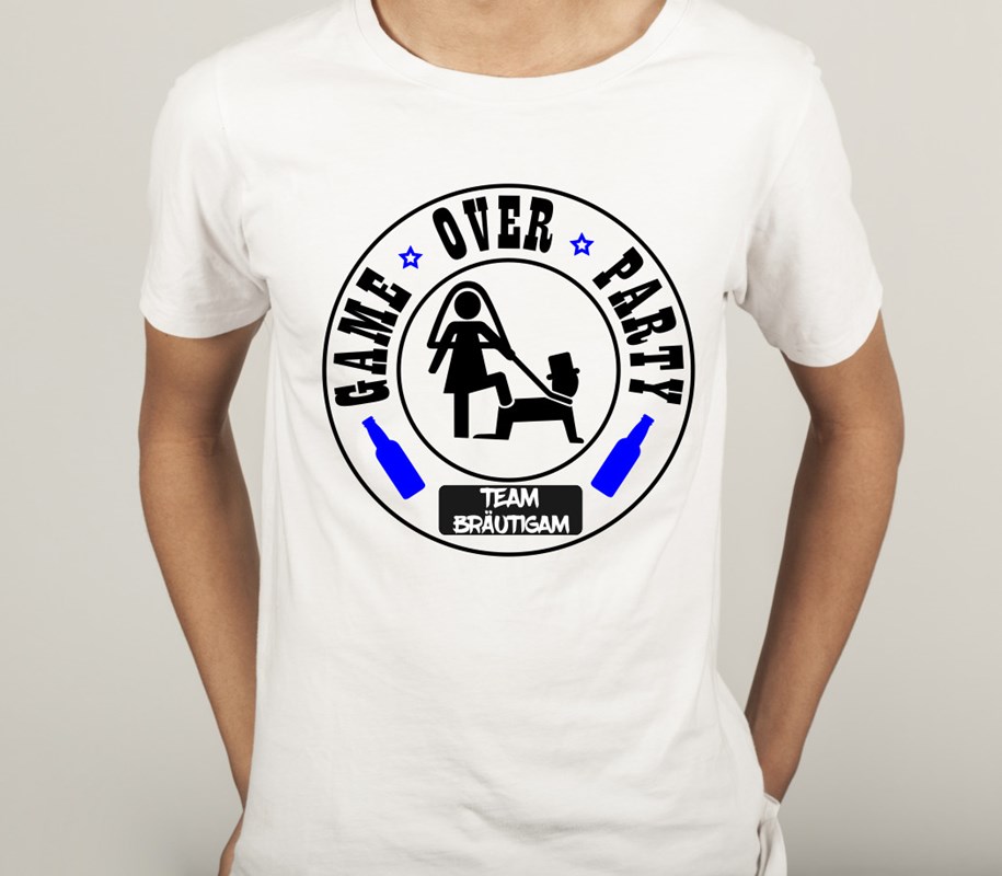 T-Shirt Poltern fürs TEAM: Game Over Party