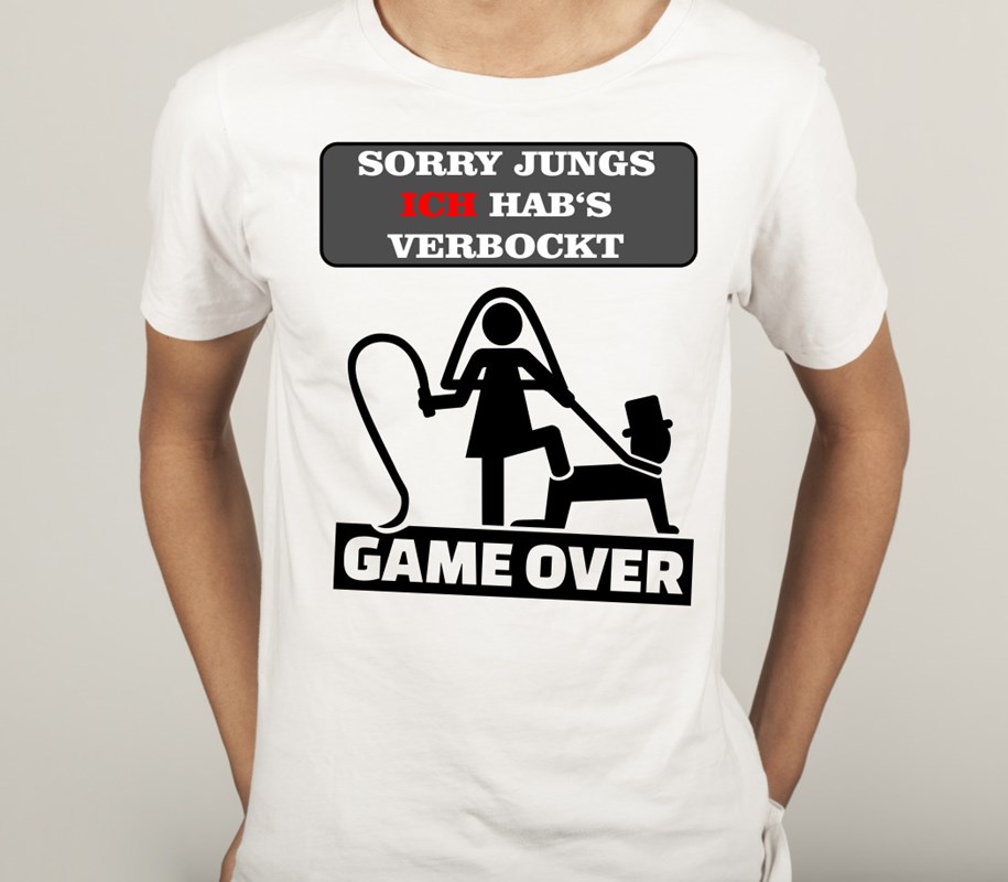 Polter T-Shirt für Bräutigam: Sorry Jungs ich hab es total verbockt