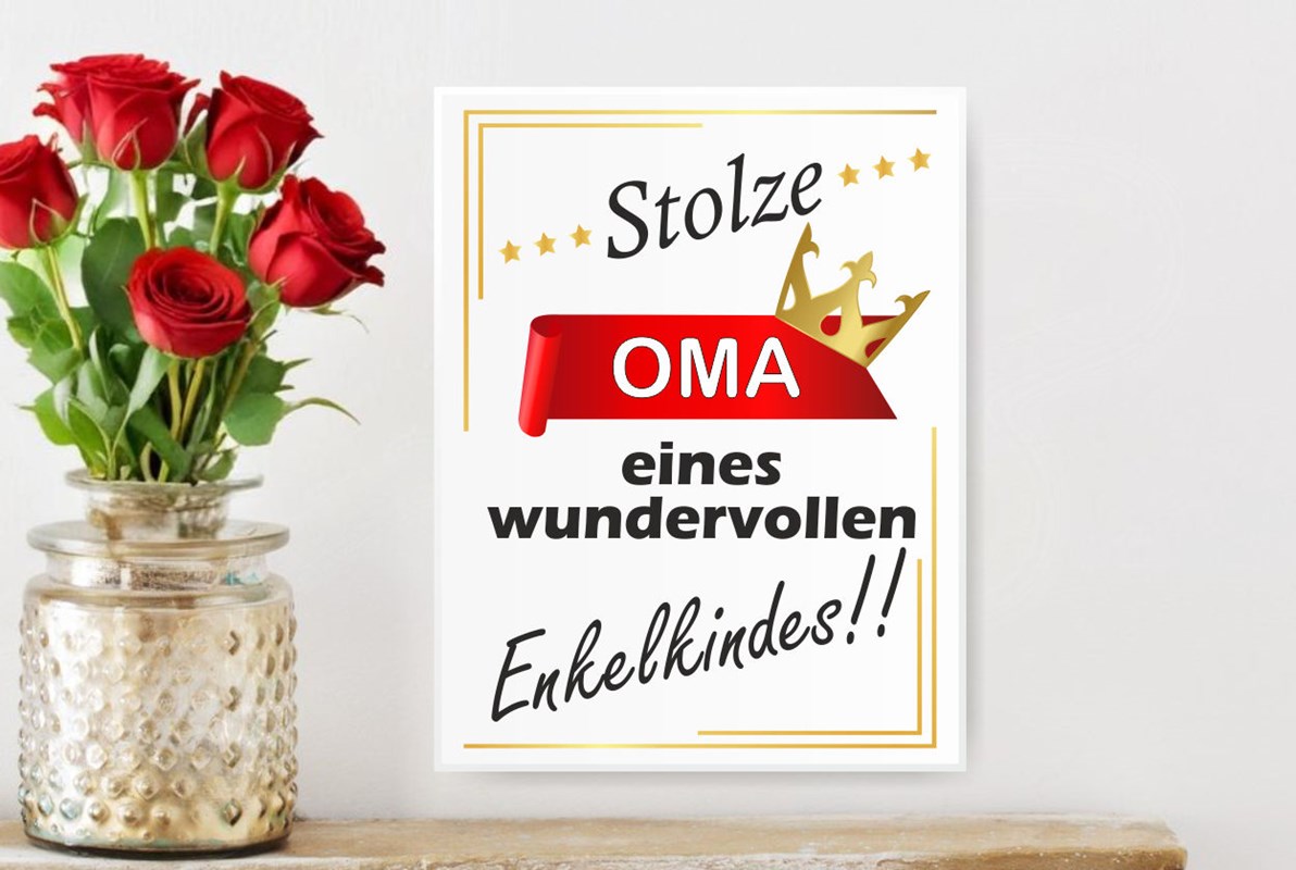 Schild- Stolze Oma eines wundervollen Enkelkindes